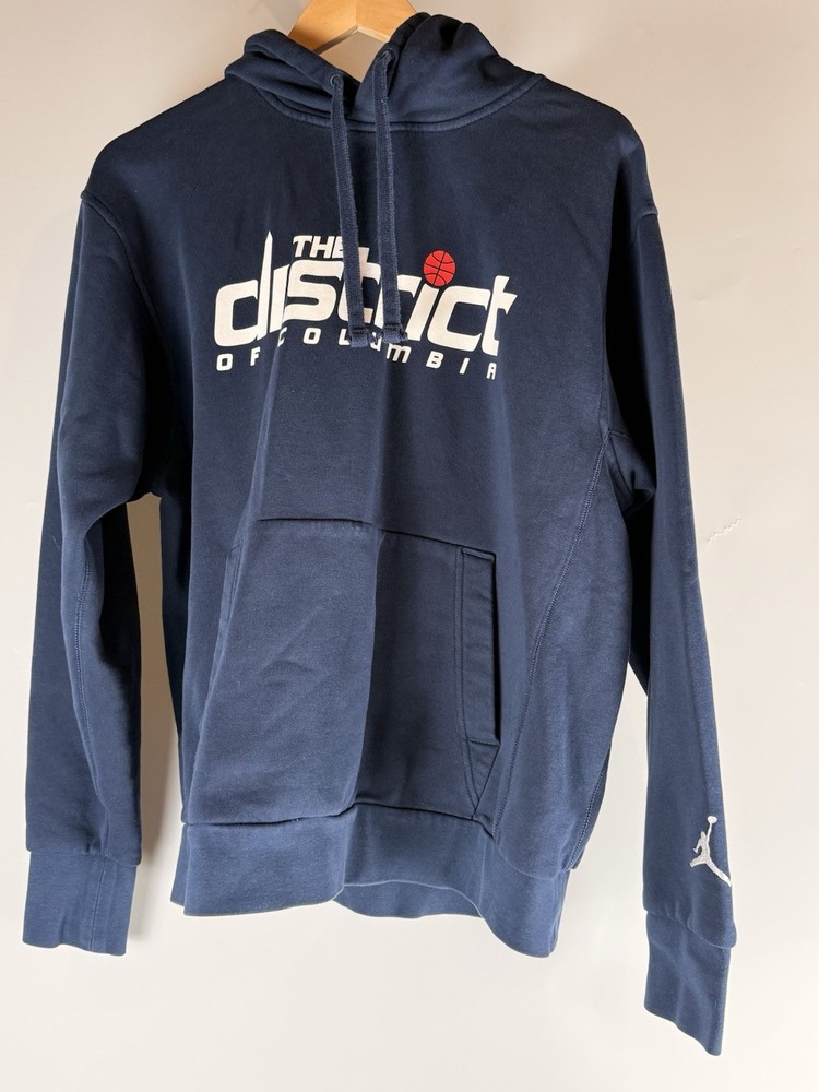 Wizards Men's Nike Jordan Washington DC Navy Blue Pullover Hoodie Size M