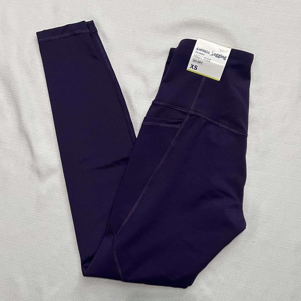 NEW Old Navy XS High Rise 7/8 Ankle Elevated Leggings Purple