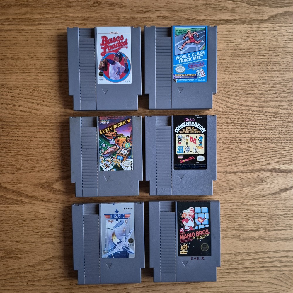 Bundle Lot Of 6 Nintendo Entertainment System NES Cartridge Game Lot - Tested