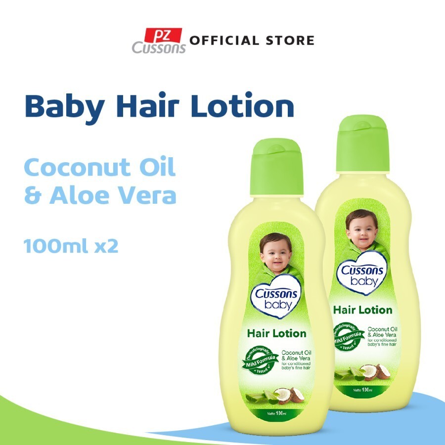 Cussons Baby Hair Lotion 100ml with Coconut Oil & Aloe Vera for Soft Nourished Hair
