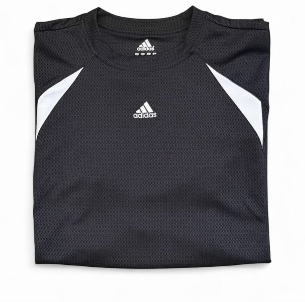 Adidas Climalite Athletic Shirt Men Small Black 3 Stripe Training Gym