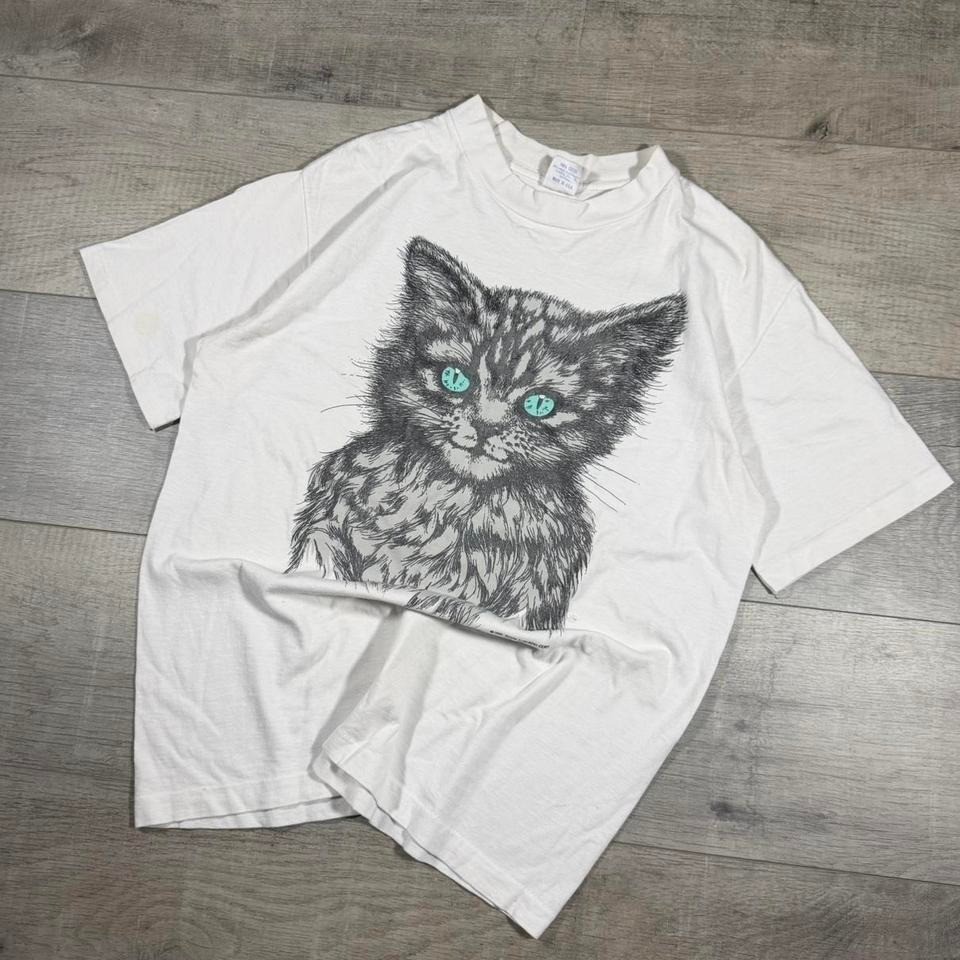 Vintage 90s cat nature, wildlife, cute, pets, graphic T-shirt, size medium
