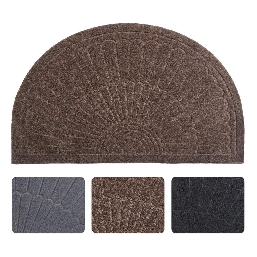 Half Round Door Mat Indoor Half Circle Entrance Rugs Outdoor Half Moon Entryw...