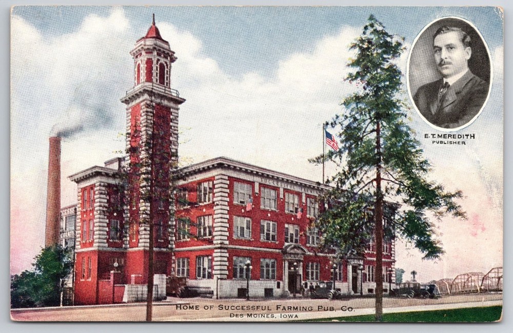 Des Moines Iowa Successful Farming Pub Co E. T. Meredith Postcard