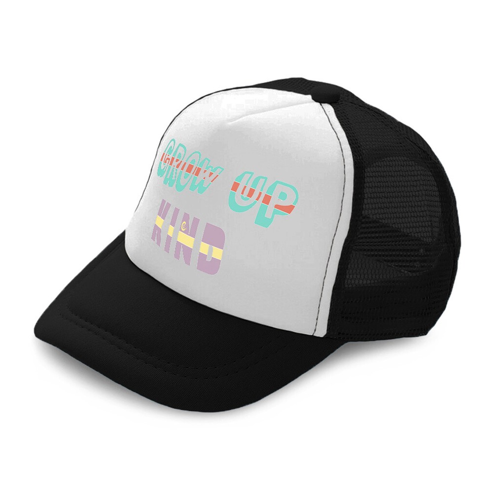 Kids Trucker Hat Grow up Kind Polyester Boys Caps & Girls Caps Adjustable
