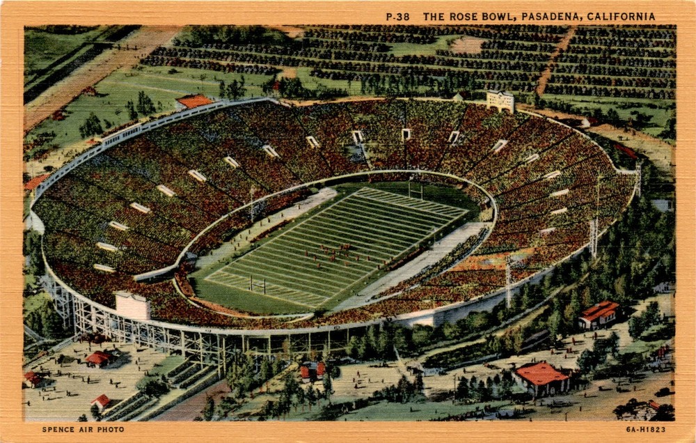 P-38, THE ROSE BOWL, PASADENA, CALIFORNIA, SP Postcard