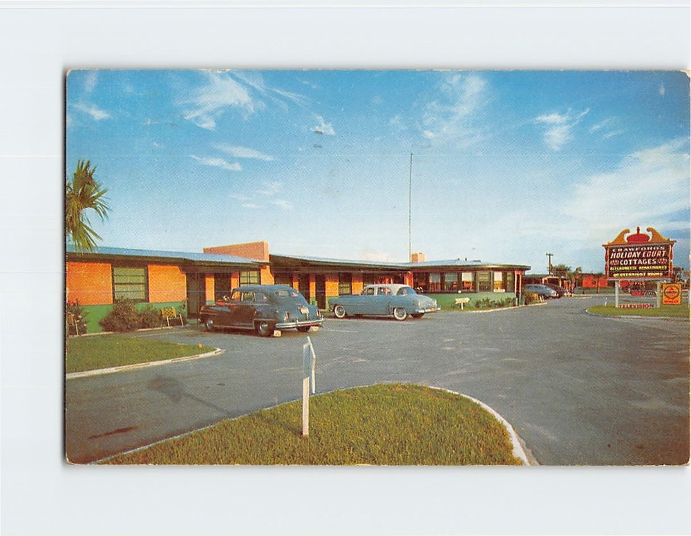 Postcard Crawford's Holiday Court Saint St. Augustine Beach Florida
