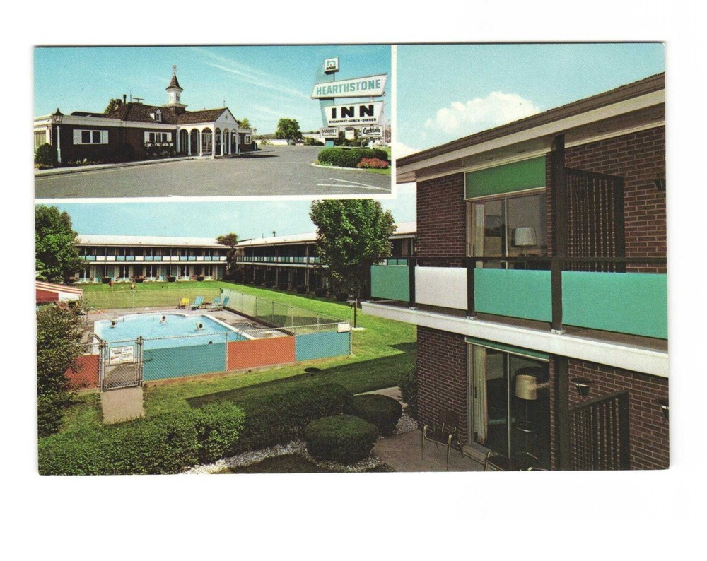 Hearthstone Inn Motor Lodge Parsippany NJ Vintage postcard unposted