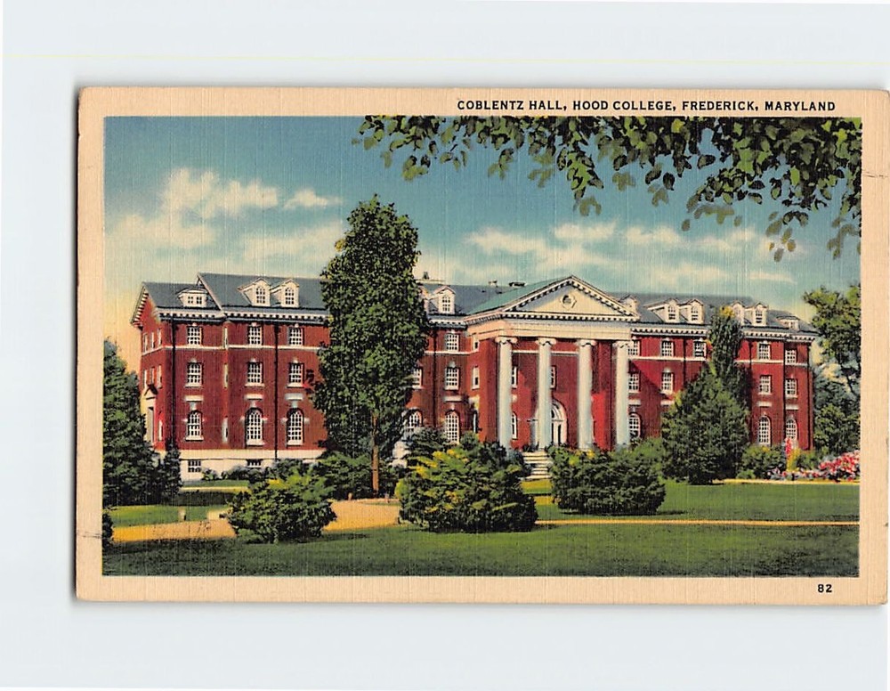 Postcard Coblentz Hall Hood College Frederick Maryland USA