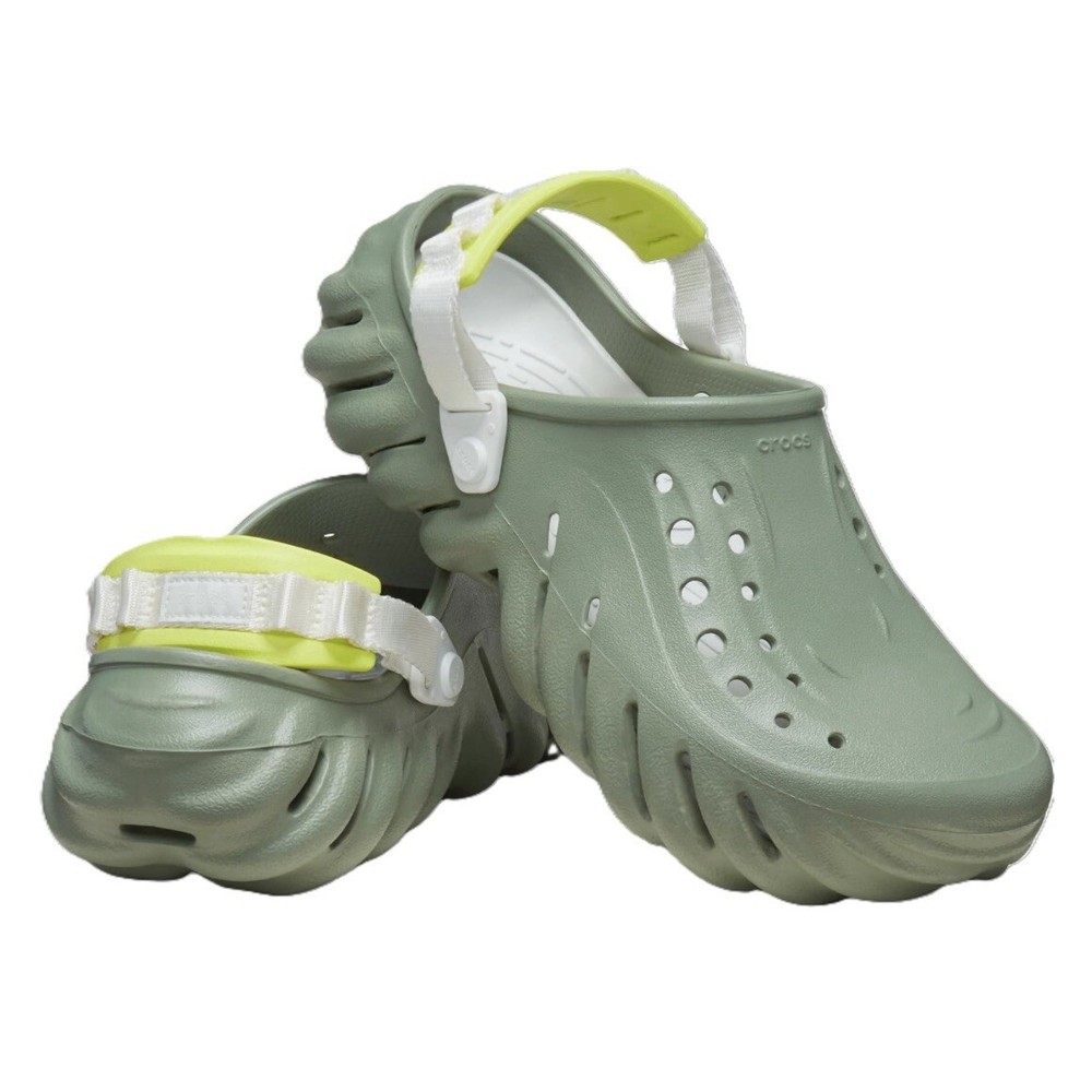 Crocs Echo Moss Green Clog Shoes Comfort Slides Sandals Mens Size 12 NEW