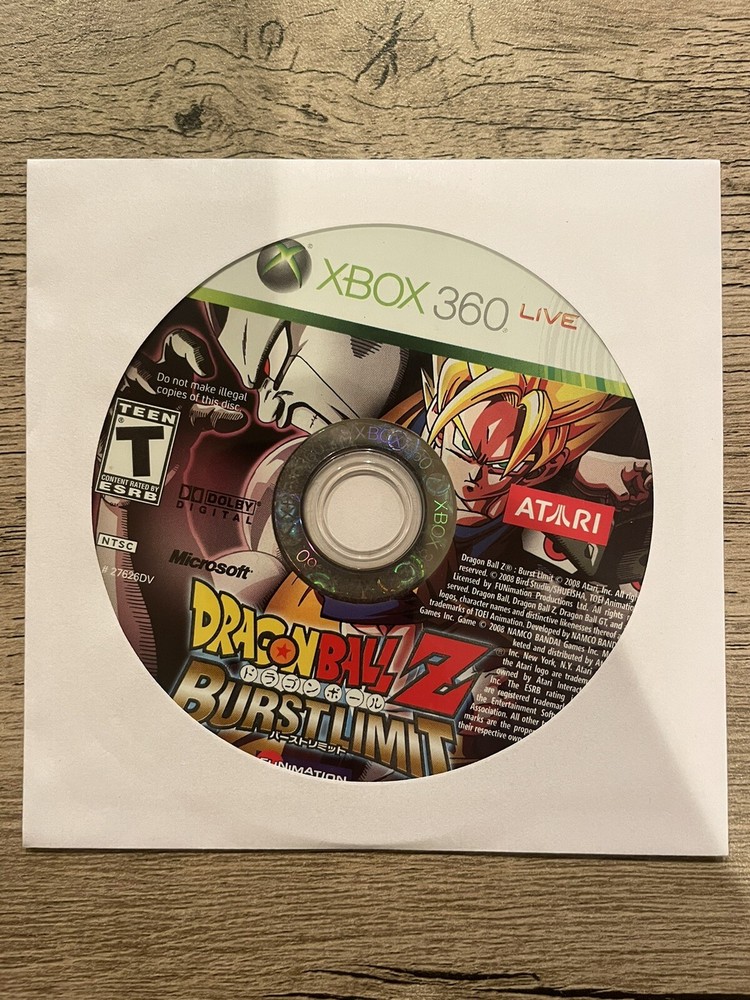Dragon Ball Z: Burst Limit; Loose Disc (Microsoft Xbox 360, 2008)