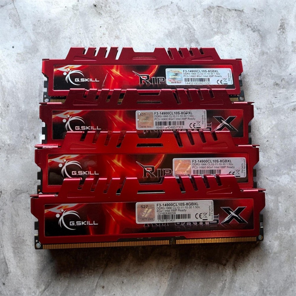 G Skill Ripjaws X F3-14900CL10S-8GBXL  (4X8GB) 32GB DDR3 Ram PC3-14900 1866MHz