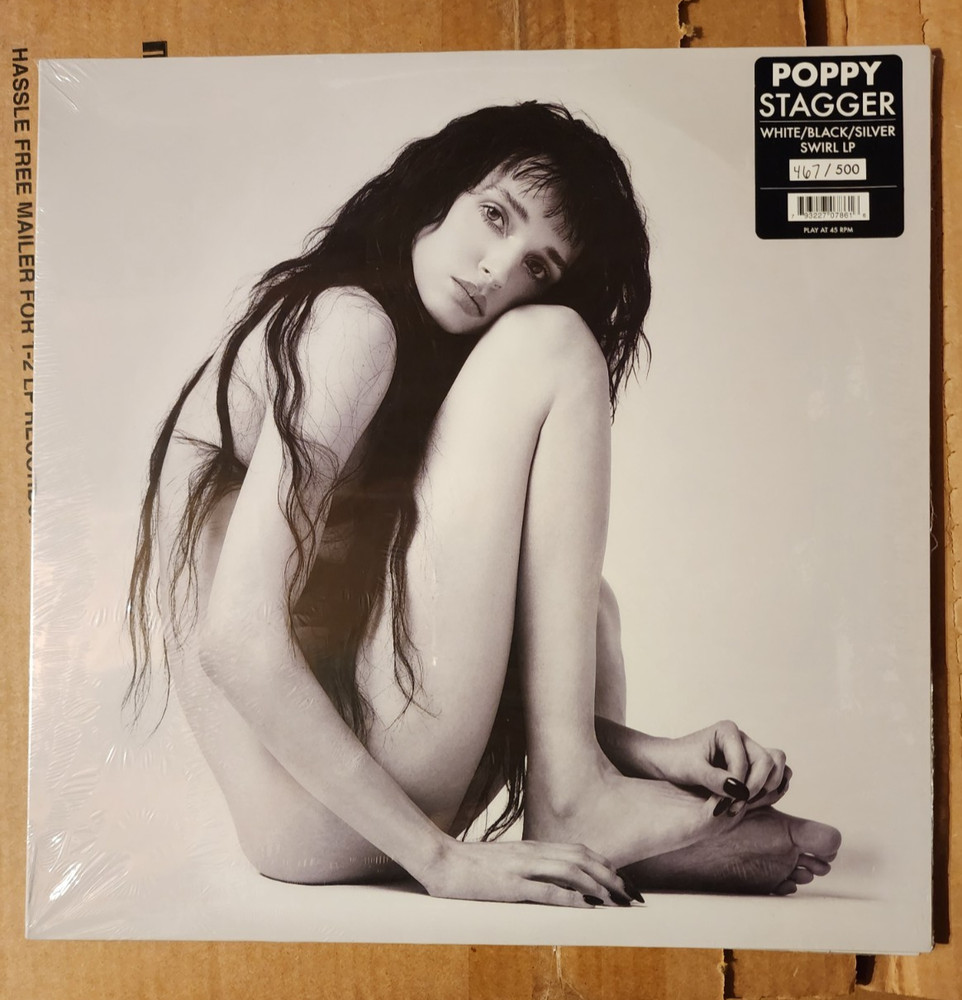 POPPY 'STAGGER' EP White Black & Silver Swirl Vinyl Limited Edition - 467/500