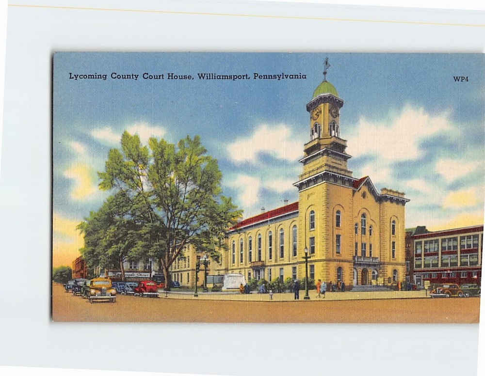 Postcard Lycoming County Court House Williamsport Pennsylvania