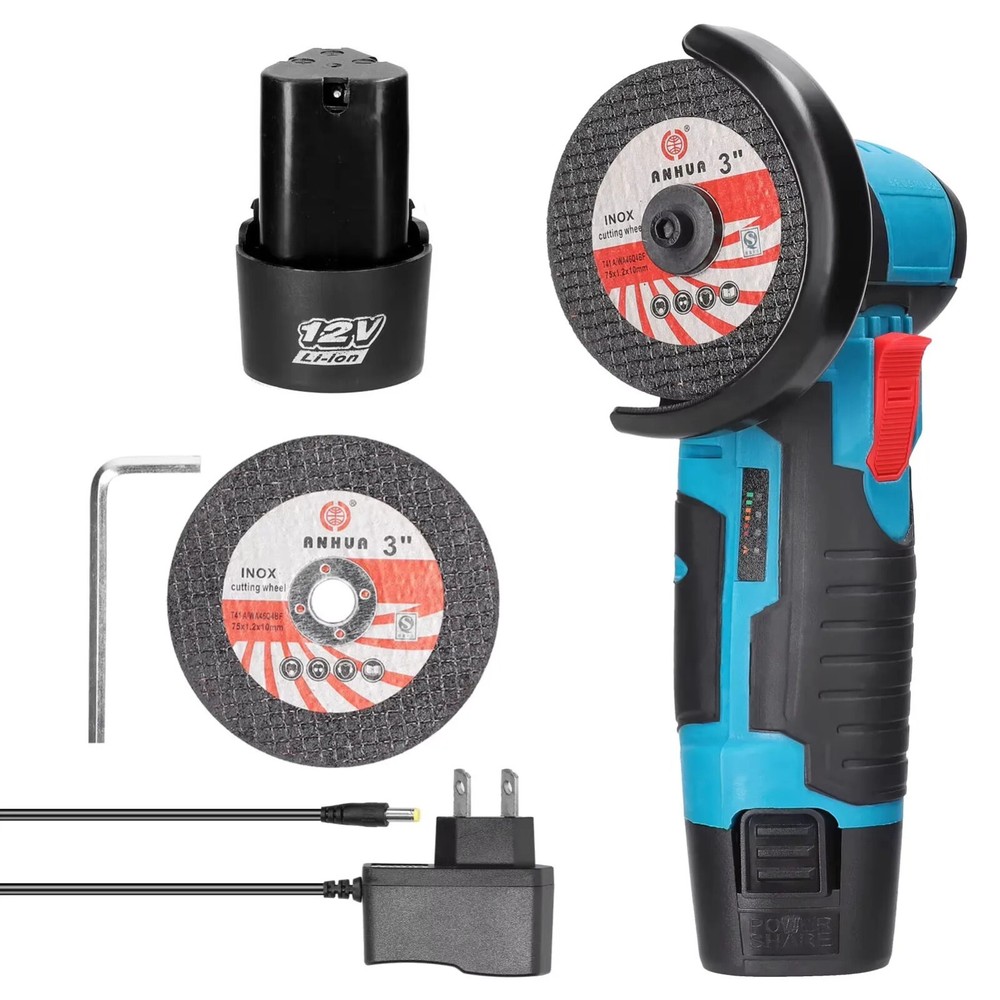 Angle Grinder Brushless/Brushed, Cordless Lithium Battery, 19500rpm, 12V