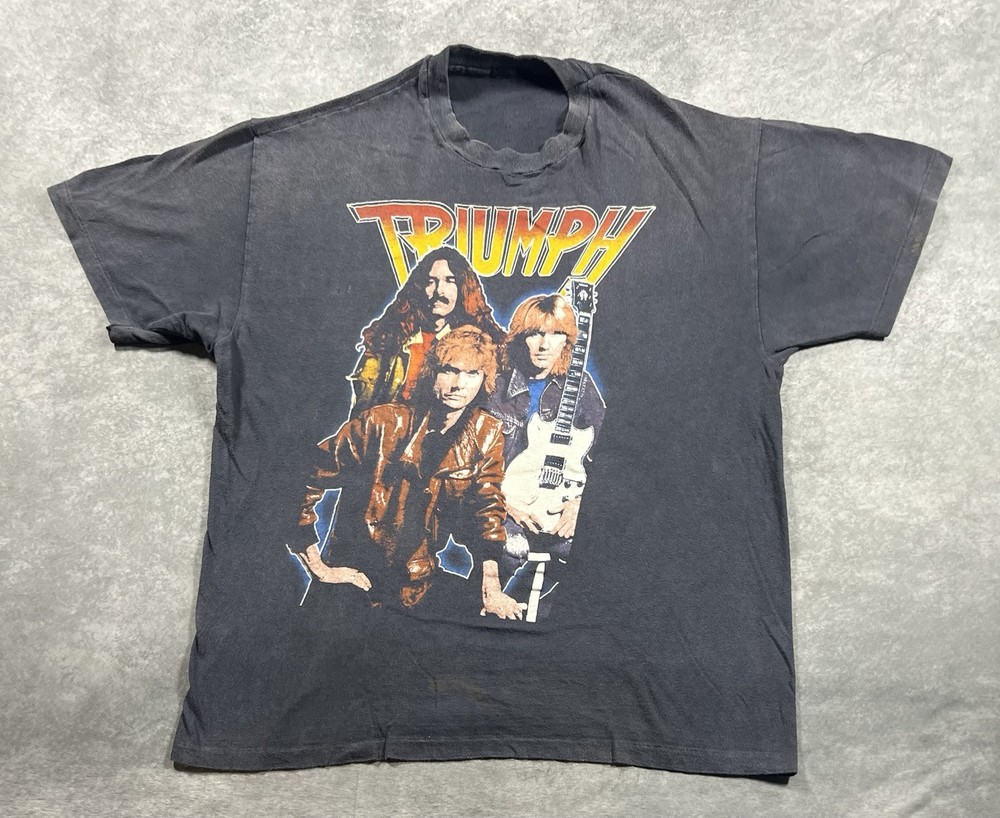Vintage 1985 Triumph Thunder World Tour T-shirt Rock 80's Size L
