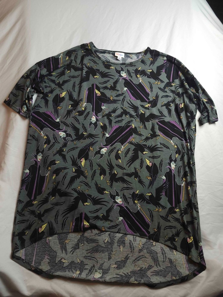 Disney Maleficent Irma Tunic Top Womens L Raven Gothic Villain Dark Fairycore