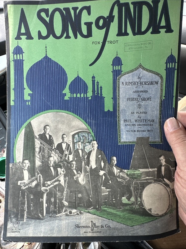 K 1921 Exotic Sheet Music ‘A Song Of India’ (Paul Whiteman Cover)