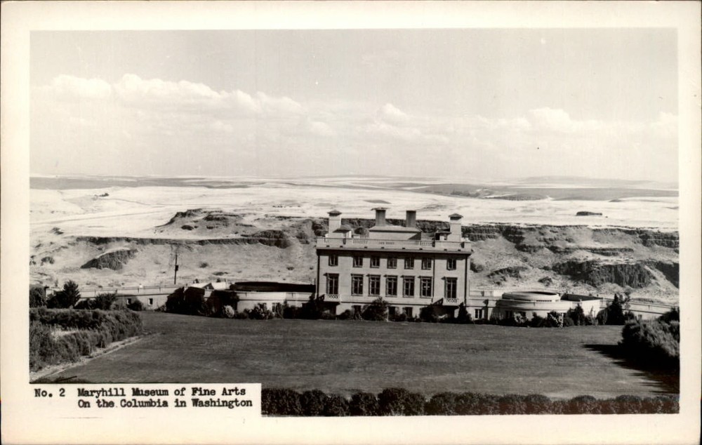RPPC Washington Maryhill Museum Fine Arts Columbia ~ real photo postcard sku251
