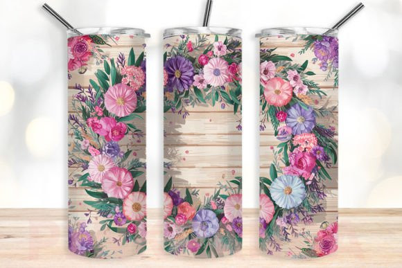 Customized Floral tumbler