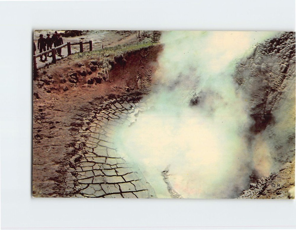 Postcard Mud Volcano Yellowstone National Park Wyoming USA
