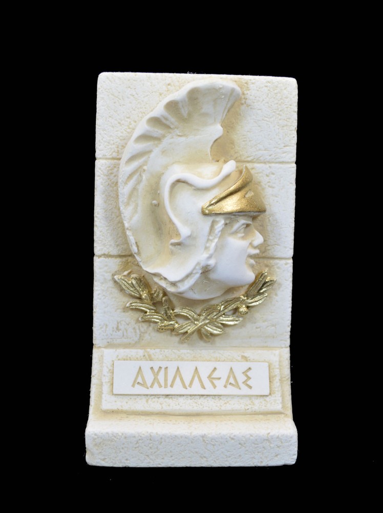 Achilles Alabaster sculpture patina aged artifact ancient Demigod Hero-image