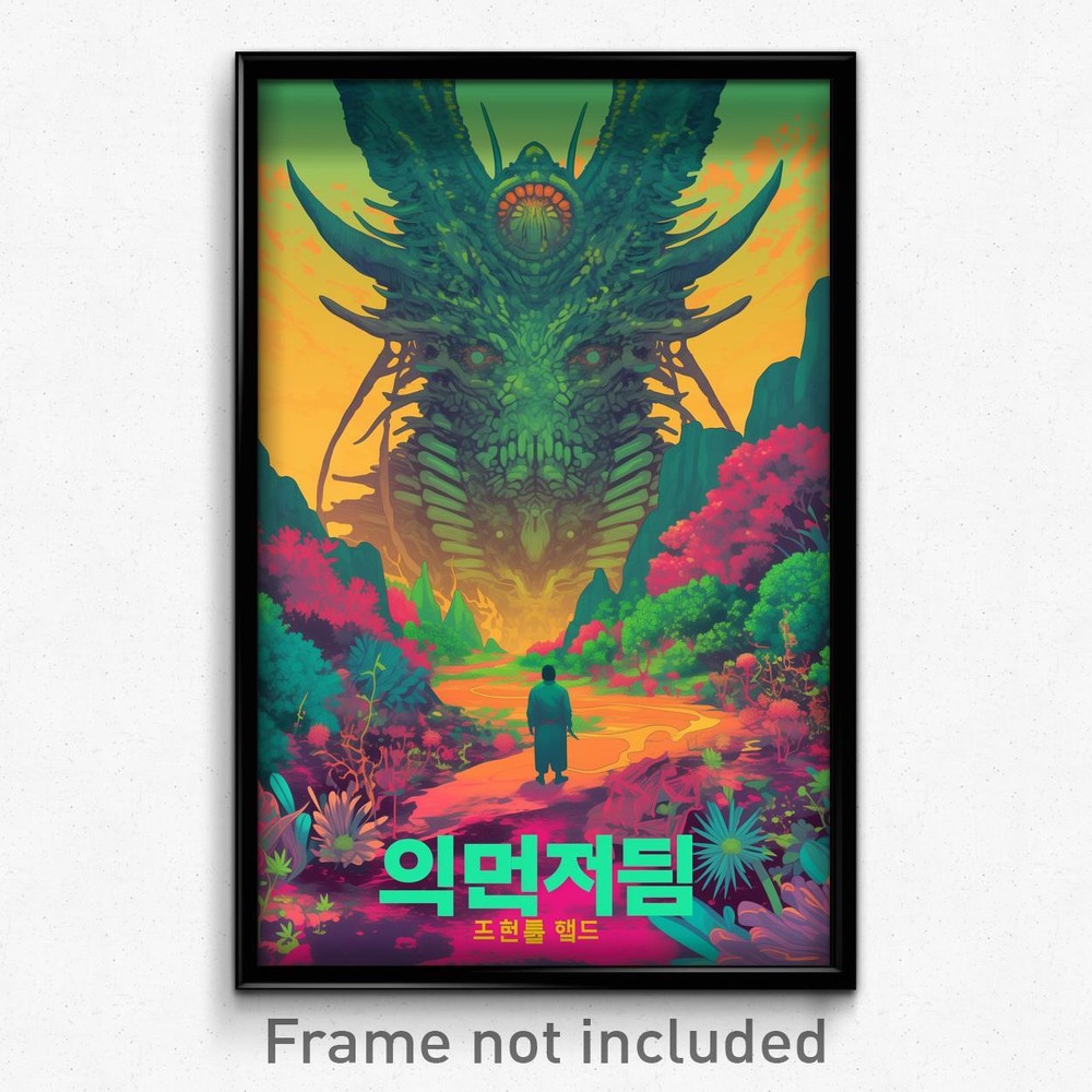 Korean Movie Poster - Thorny Earthworks (Korea Psychedelic Art Retro Film Print)