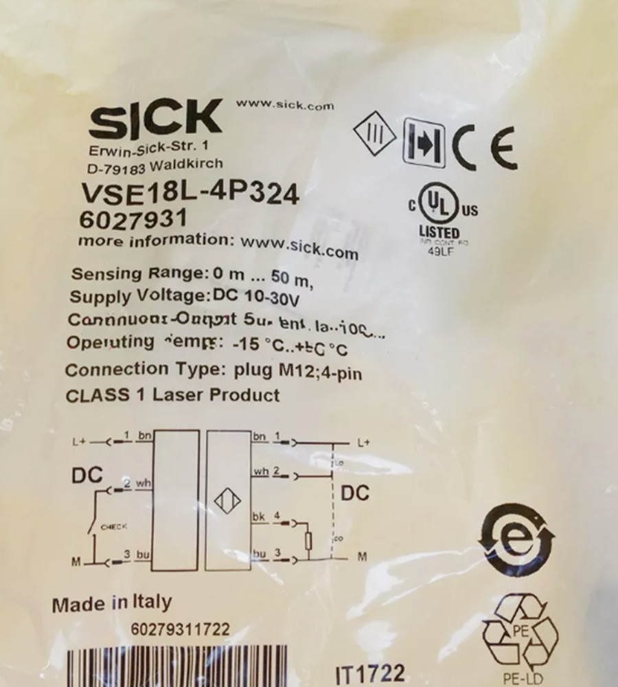 NEW SICK VSE18L-4P324 Photoelectric Sensor 6027931