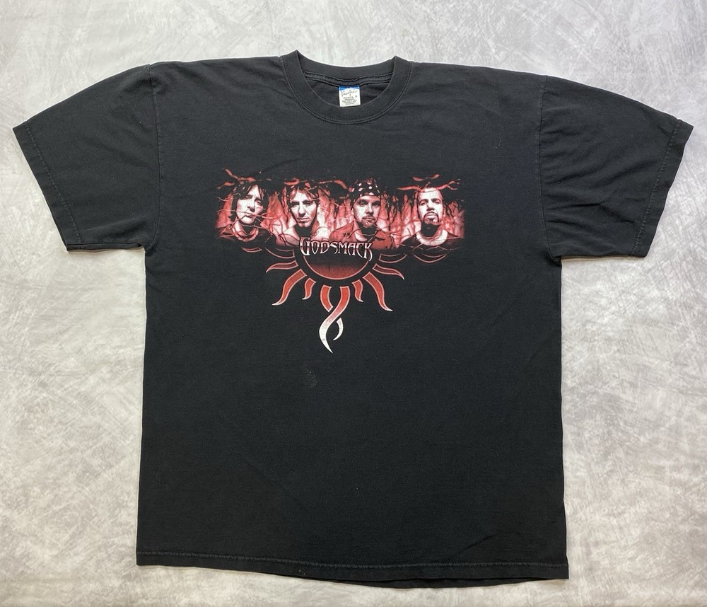 Vintage Y2K Godsmack Faceless 2003 Tour Concert Merch Metal T Shirt Size XL