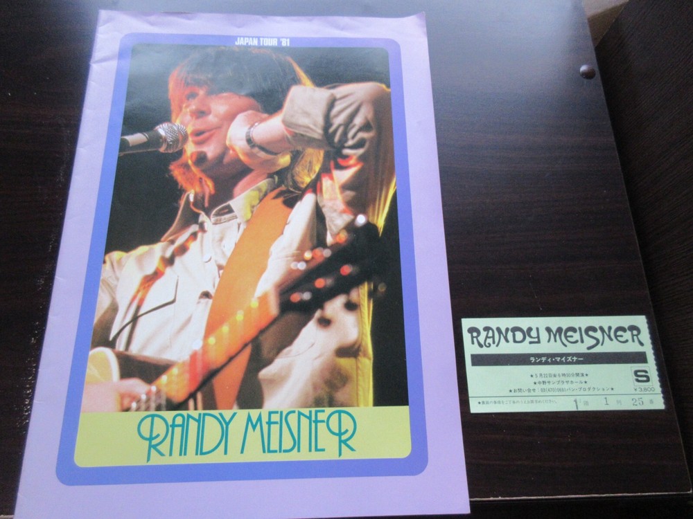 Randy Meisner 1981 Japan Tour Book with Eagles Concert Ticket Program