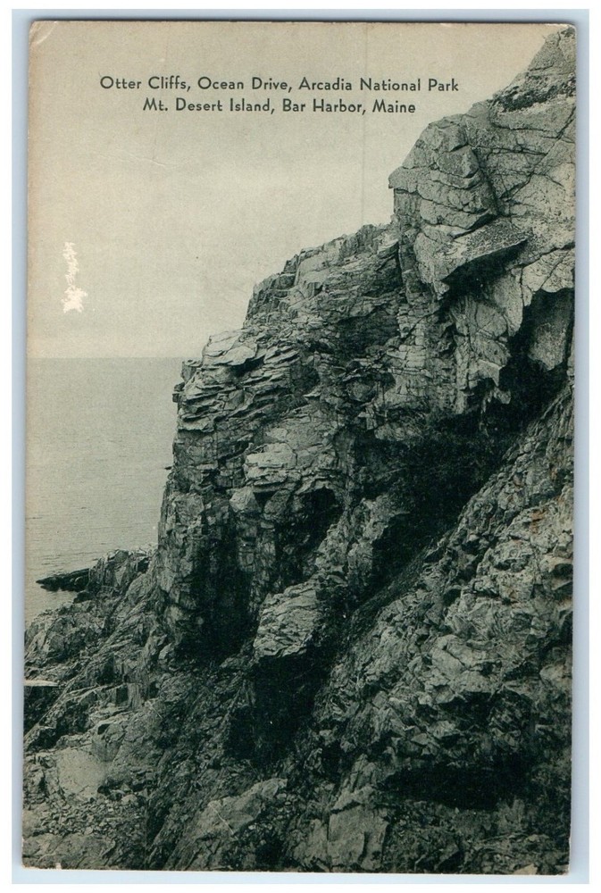 1940 Otter Cliffs Ocean Drive Arcadia National Park Bar Harbor Maine ME Postcard-image