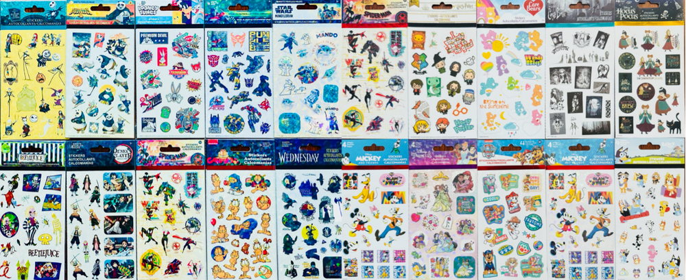 MEGA!!! 555+ SANDYLION STICKER COLLECTION - TONS OF MXD THEMES, MOVIE SUPERHERO