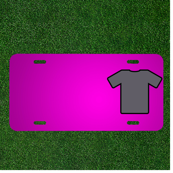 Custom Car License Plate & Name T-Shirt in Grey Style
