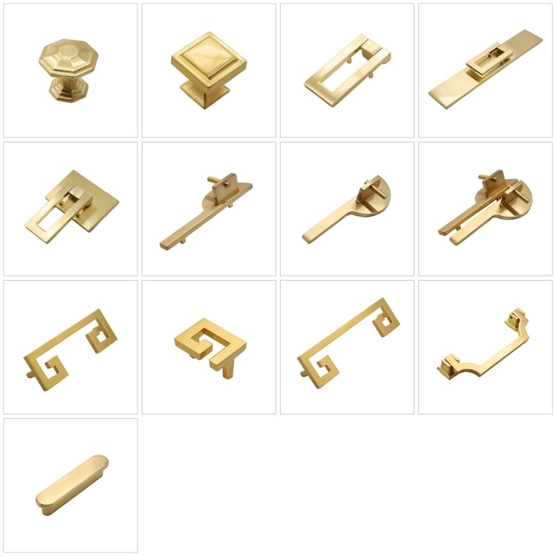 Elegant Gold Cabinet Door Handle with Simple Install for Metal Furniture Hardware