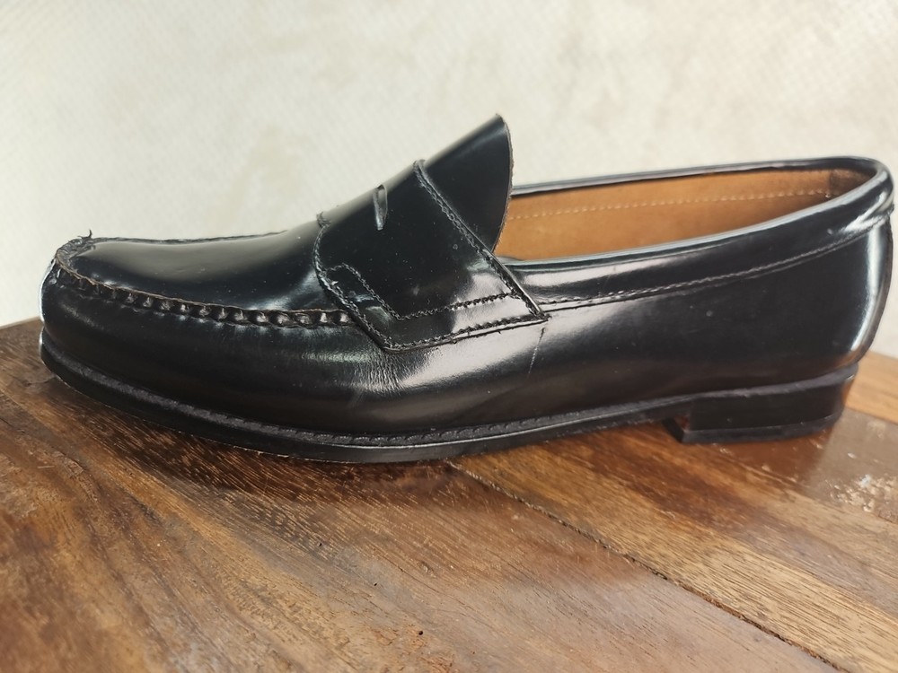 G.H. Bass Black Leather Weejuns Penny Loafers Men's Size 10 Dress Shoes Slip On
