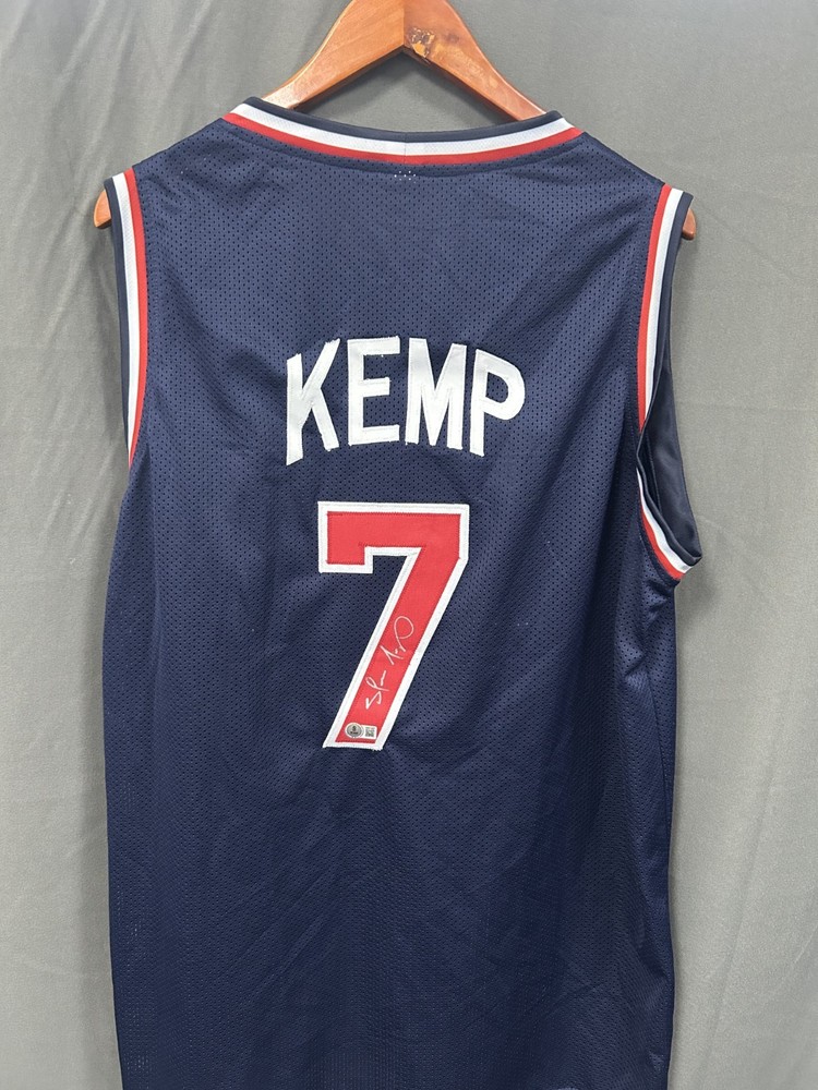 Shawn Kemp Signed USA Olympic Basketball Jersey AUTO BAS Beckett Sz XLPROBSTEIN is actively accepting consignments !!