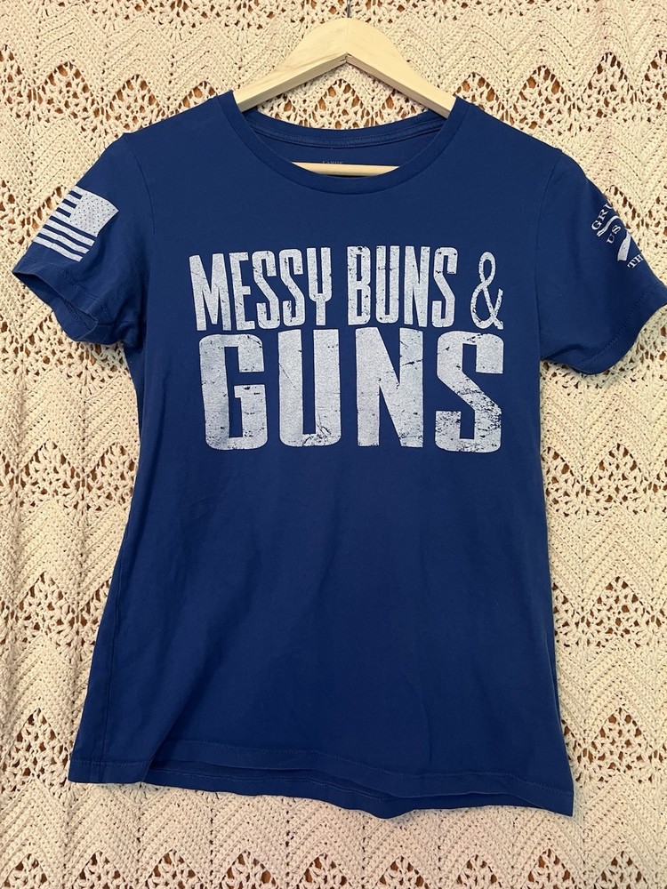 Grunt Style Womens L Blue Crew Neck Graphic Tee 