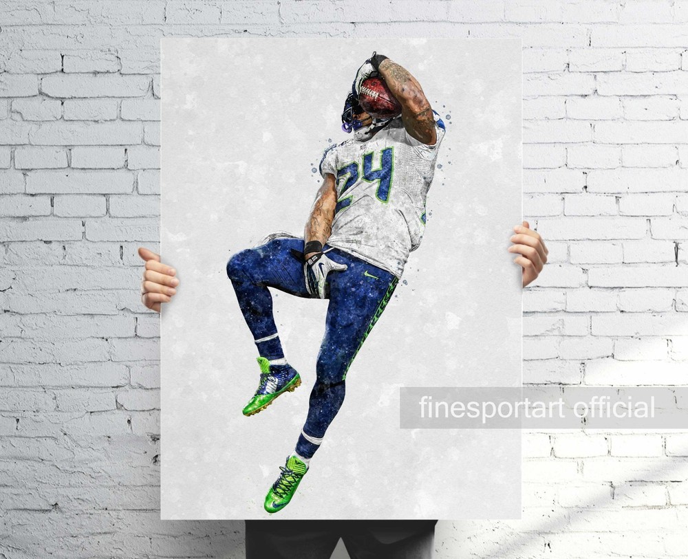 Marshawn Lynch Seattle Seahawks Canvas Wrap or Museum-Quality Poster