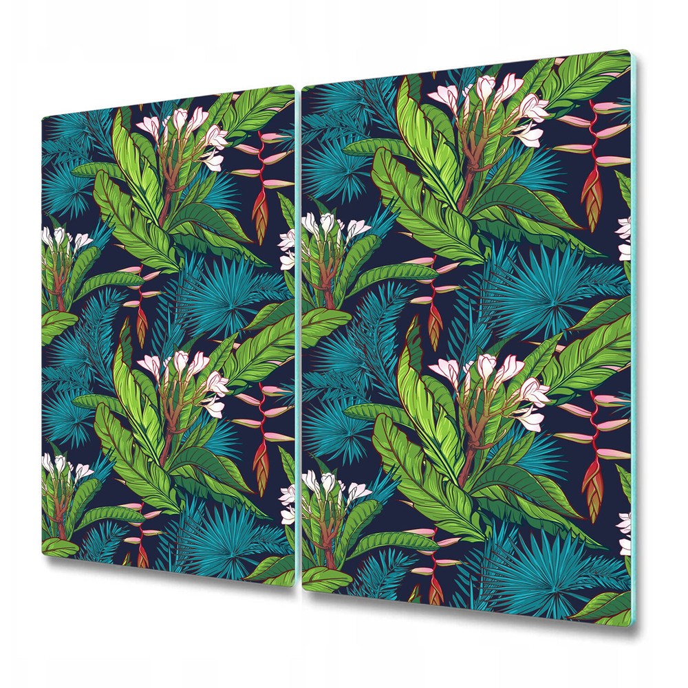 Glass Worktop Kitchen Chopping Cutting Board Tropical Jungle Exotic 2x30x52