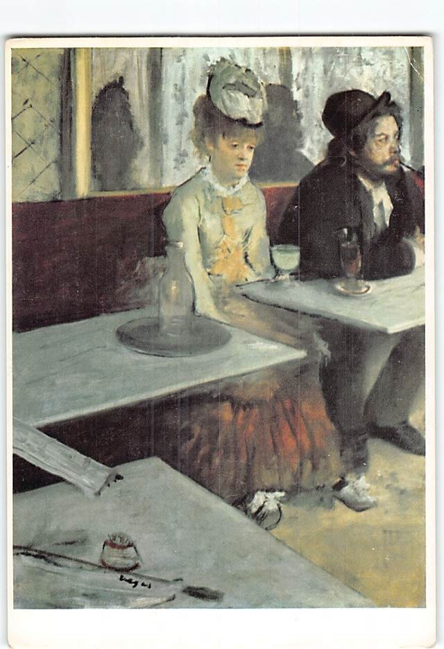 Postcard L'Absinthe Painting by Edgar Degas-image