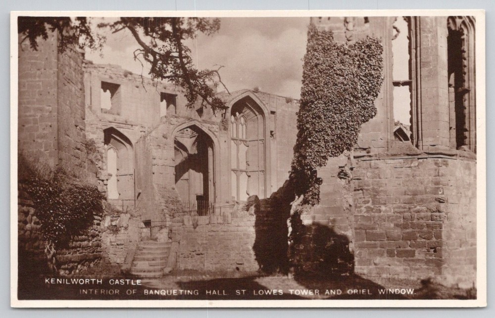 Kenilworth Castle Banqueting Hall St Lowes Tower Photo Print Tuck Postcard