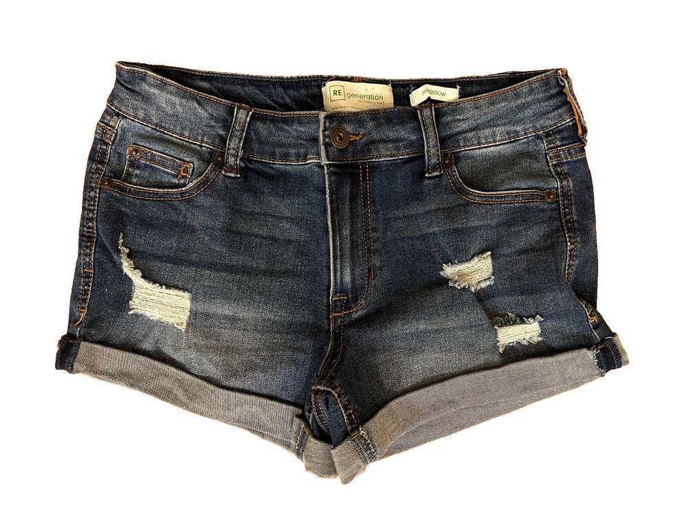 RE Generation Celebrity Pink Blue Jean Shorts Size 3/26