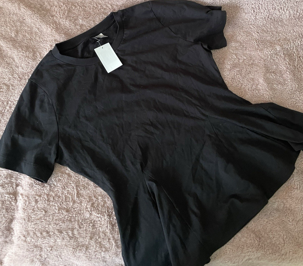 H&M DIVIDED Men's Black Cotton Short Sleeve T-Shirt Size L
