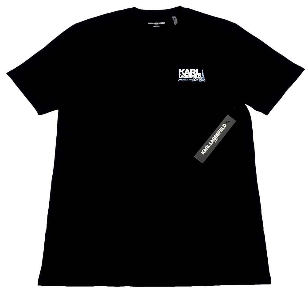 Karl Lagerfeld Men's T-shirt Size Large Color Black (NEW WITH ORIGINAL TAGS)