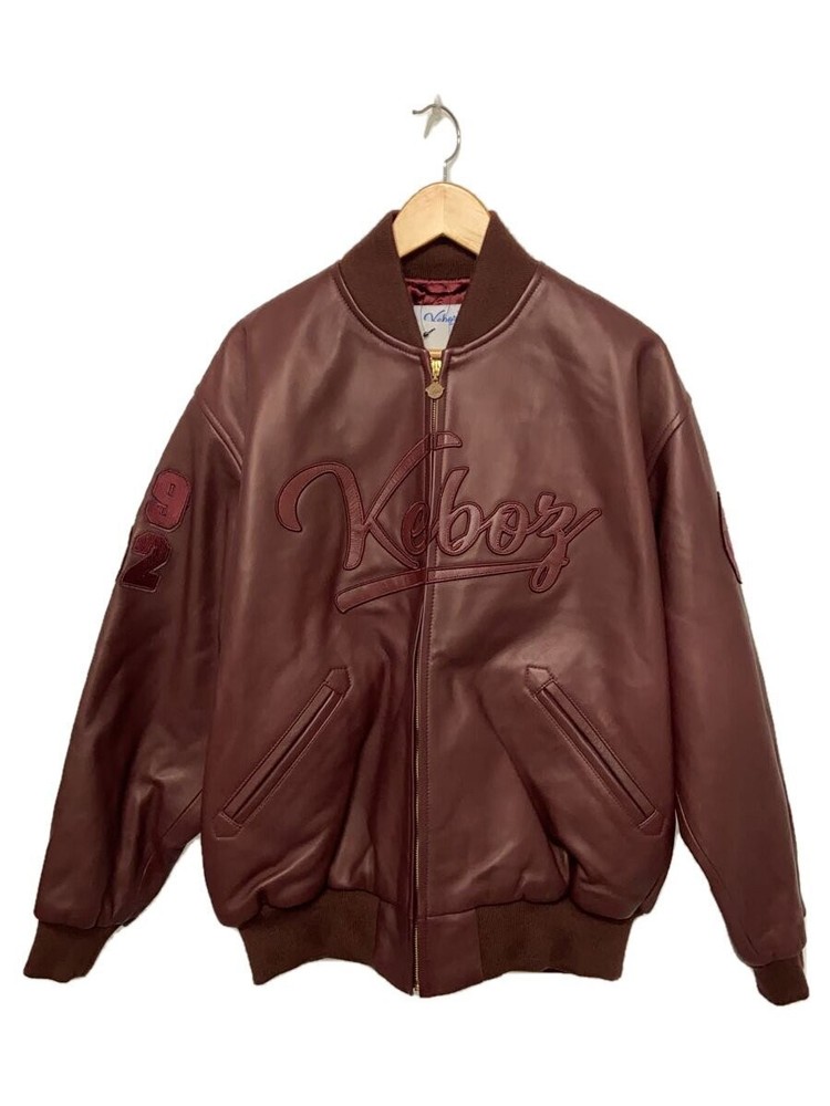 Keboz Leather Varsity Jacket Staff L Plain BRD Style 174