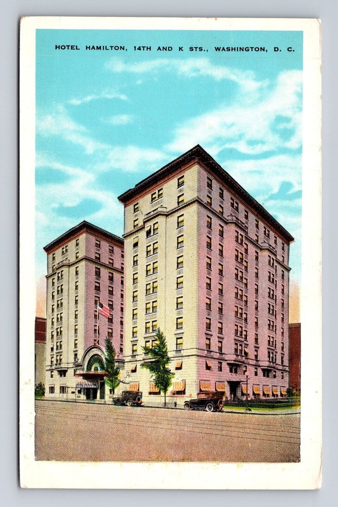 Washington DC, Hotel Hamilton, Advertising, Antique, Vintage Souvenir Postcard