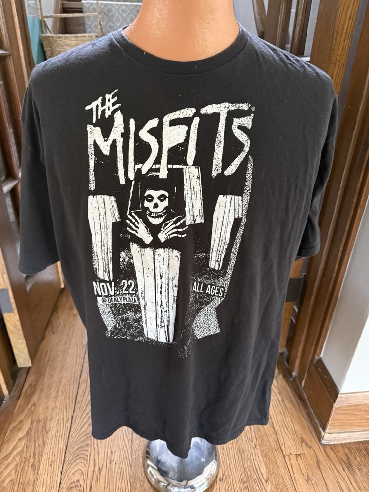The Misfits Nov 22 Dealy Plaza Coffin Graphic Band Tee 2018 Black T Shirt XXL