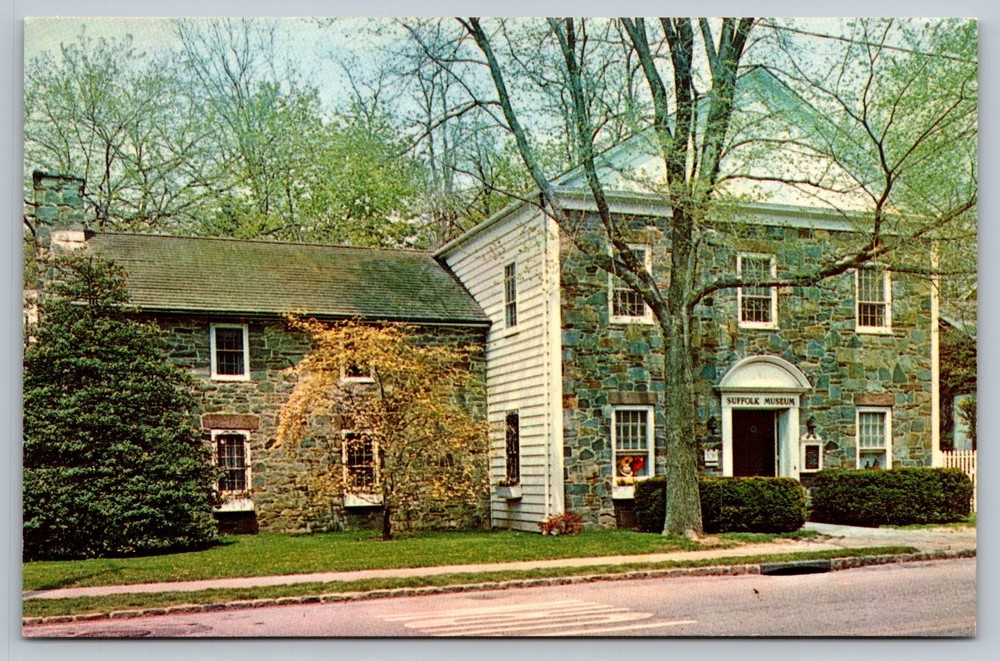 Vintage Suffolk Museum Stony Brook Long Island NY Postcard Tomlin Art