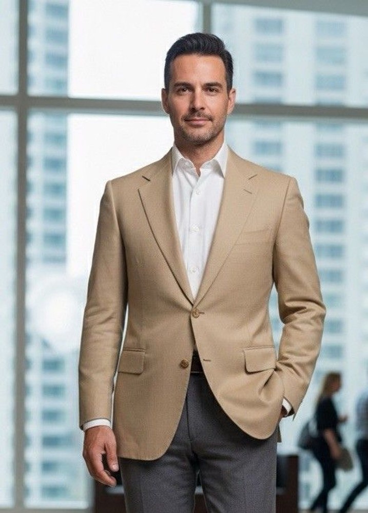 Bespoke Holland Sherry Blazer Men 36R Hand Tailored Sport Coat Jacket
