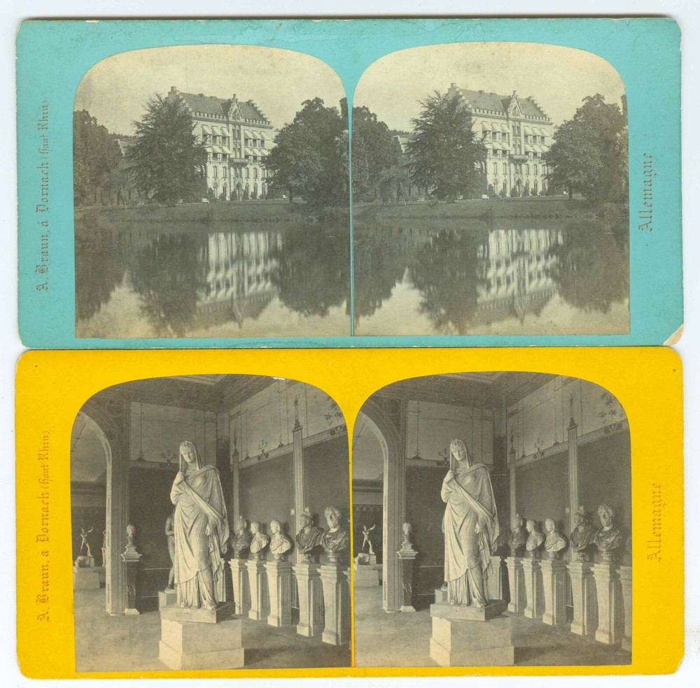 B2509~ GERMANY - Two Allemange 1870s Stereoviews – Adolphe Braun, Switzerland